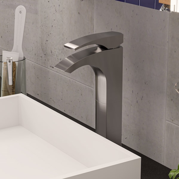 Alfi Brand AB1587-BN Tall Brushed Nickel Sgl Lever Bathroom Faucet AB1587-BN - main